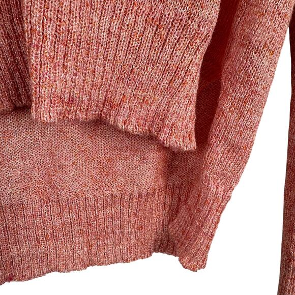 Parker Light Red Deep V Collared Knit Sweater - Picture 6 of 8